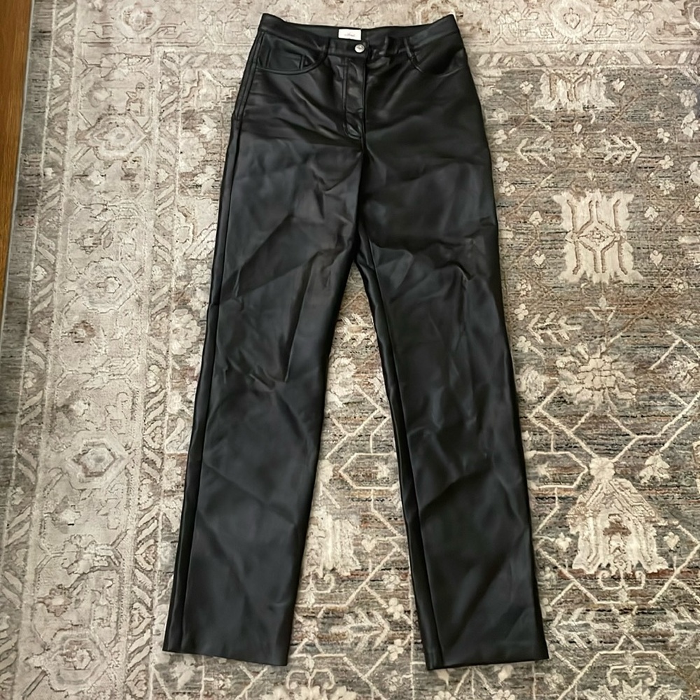 Wilfred Leather Straight Leg Pants